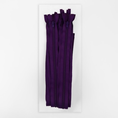 Lightning "Spiral", No. 5, detachable, automatic lock, 60 cm, eggplant color-2