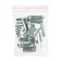 Cartage pedals, anti -slip, red, set 3 pcs