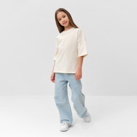 T -shirt Children's Minaku Milk color, height 134 cm-1
