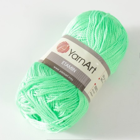 Yarn "etamin" 100% acrylic 180m/30g (457 green)-1