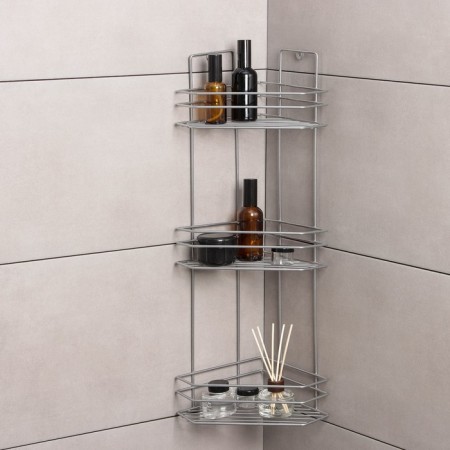 Corner regiment 3-tier "trapezoid", 25 × 18 × 62 cm, color chromium