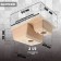 Curler for a kitchen made of Zein 190/Q5, 612x505 mm, rectangular, overflow, sandy color