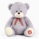 Soft toy "Bear", 40 cm, gray color