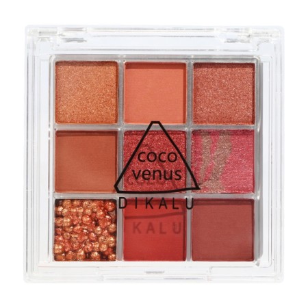 Professional palette of eyelid shadows with glitter 9 colors-1