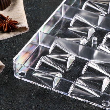 Form for chocolate and sweets "Small cone", 20 cells, 20 × 12 × 2.5 cm, cell 2 × 3 × 1 cm-3