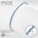 Bracelet "ice" 1 row, blue color in silver, 7 cm
