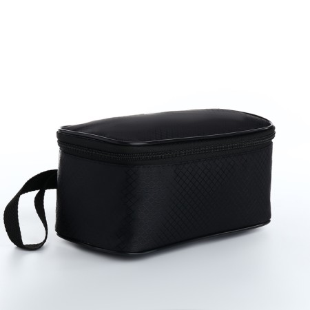 Cosmetic bag with lightning, black color