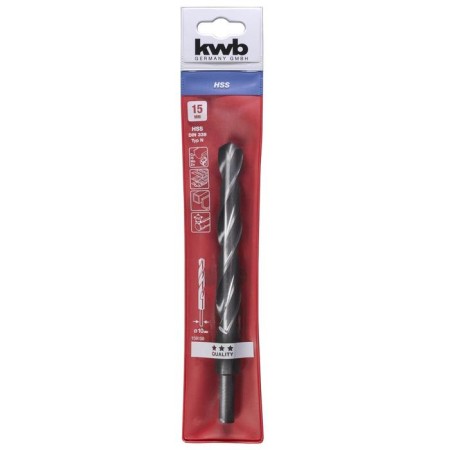 KWB metal drill, 15x169 mm, reduced shank 13 mm, HSS-R steel-1