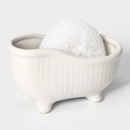 Standing with a sponge of the “interweaving” shade, 250 ml, white color-3