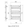 Domoterm electric heated towel rail "Ophelia", 500 x 700 mm, 9 crossbars, right, chrome