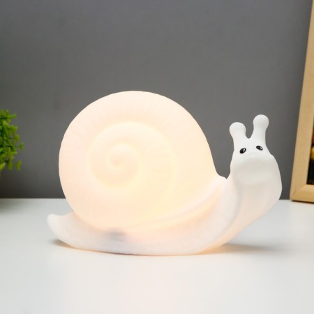 Nightnight "Snail" LED RGB USB AKB White 9x22x16cm Risalux-1