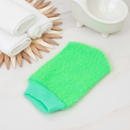 Washcloth - mittens of the massage share "hard", color mix-9