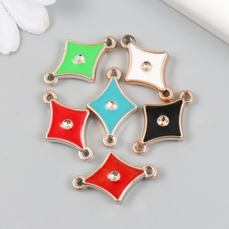 Connector for creativity plastic for metal "rhombus" set 6 pcs 0.4x17x2.7 cm