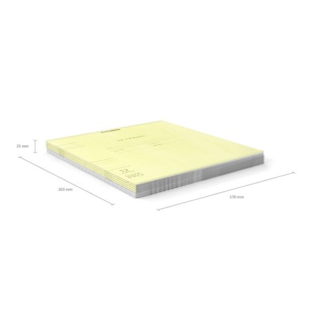 Notebook 12 sheets in the Erichkrause line classic Coverpro Neon, plastic cover, offset block, whiteness 100%, yellow-8