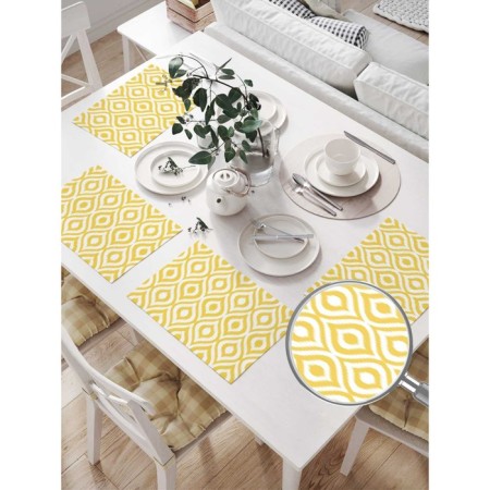 Set of napkins for setting the table "Cultural symmetry", rectangular, size 32x46 cm, 4 pcs-1