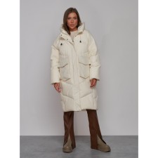 Coat insulated winter female, size 44, beige color