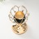 Summary metal, glass per 1 candle "Black bud" d = 5 cm gold 12x12x21 cm