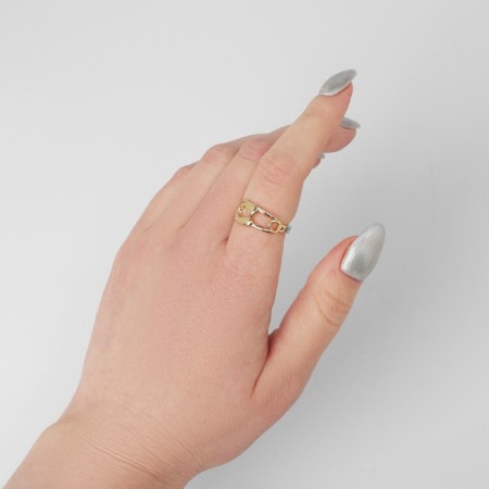 Ring "Bulavka" trend, color gold, dimensionless-1