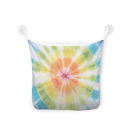 Organizer in a bathtub on suction cups "Multi -colored circles", for storing toys and trifles, size 33x39 cm-2