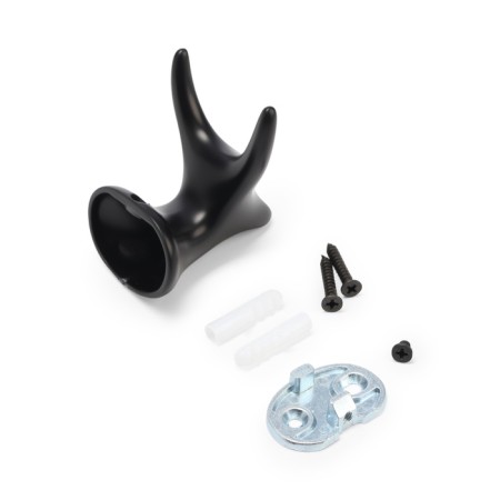 Furniture hook Cappio Bambi, two -rod, zinc, black color-6