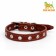 Collar leather single-layer dimensionless, 45 x 2 cm, Osh 18-39 cm, brown