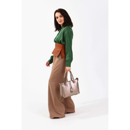 Bag-tout on lightning, beige color-3
