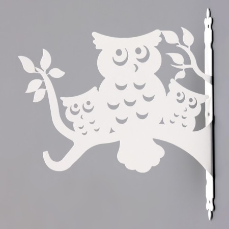 Holder for Kashpo "Owl" White, 26.4x28.6cm-4