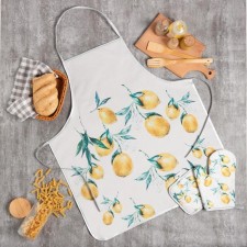 The kitchen set of the share of Lemon, a severity 17*17 cm, mitten 26*16 cm, apron 70*80 cm 100% p/e
