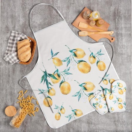 The kitchen set of the share of Lemon, a severity 17*17 cm, mitten 26*16 cm, apron 70*80 cm 100% p/e
