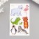 Tattoo on the body color "animals from the zoo" 12x7.5 cm