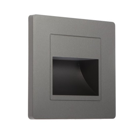 Built-in lamp for stairs, 1.5 watts, 60 lm, 3000k, IP20, 220V, T-white. Light, silver.