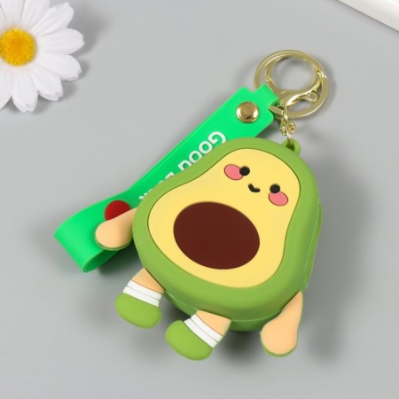 A keychain wallet with a carbine, strap silicone "Avocadinka" 3x9x9 cm-1