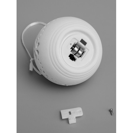 Елочный шар "Орнаменты" 6.9х6.9х5.9 см, 1 LED, LR44x3(в компл.), Т/БЕЛЫЙ-3