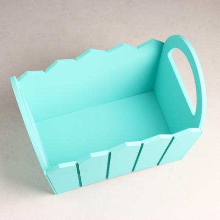 Kashpo wooden 25 × 16 × 17 cm "Maria", side handles, MDF, Tiffany-2