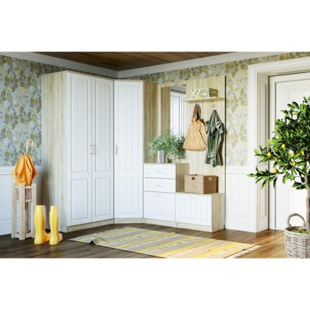 Olivia shoe cabinet, 602x384x512, white tree/oak sonoma-2