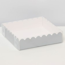 Box for cookies, silver, 12 x 12 x 3 cm