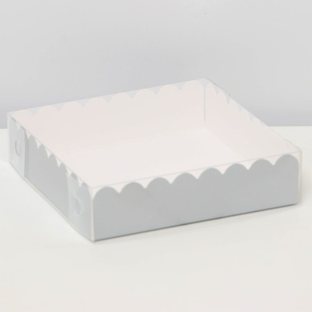 Box for cookies, silver, 12 x 12 x 3 cm