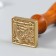 Printing for wax with a wooden handle "Old watch" 9x2.5x2.5 cm