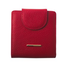 Nice wallet, matte leather, red color
