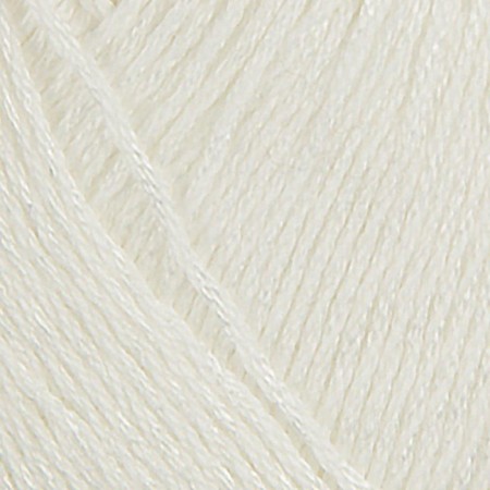 Yarn "Pearl" 50% cotton, 50% viscose 425m/100g (01-white)
