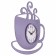 Watch wall, interior "cup with haze", silent, 31.5 x 30.5 cm