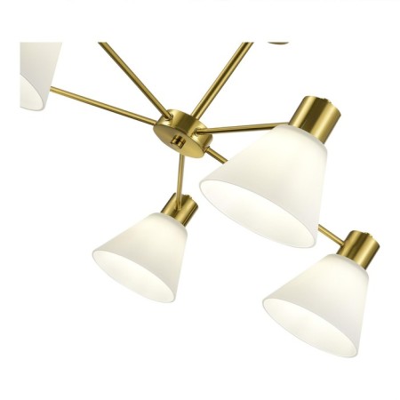 Ceiling EVOLUCE lamp. Sle1561-302-05. Arki. 5x60 watts, E27, 76x76x38 cm, brass color-2