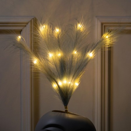 LED branch gray, 56 cm, 15 LED, AAX2 batteries (not in the kit), warm white-1