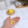 Leaf soap in the layer case 4.5*4.5*2cm (lemon) yellow bag from