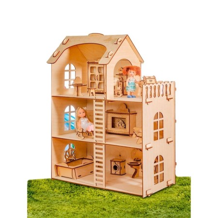 Birch plywood house "Fun" without furniture-1