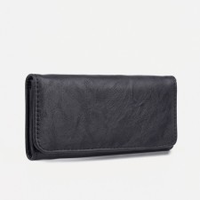 Women's wallet on a magnet, black color