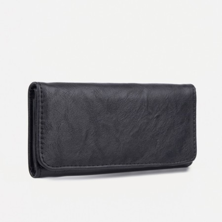 Women's wallet on a magnet, black color