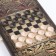 Backgammon "lion and tiger", wooden board 50 x 50 cm, with a field for playing checkers
