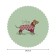 The tablecloth on the table “I love the dachshund”, round, Saten, d = 150 cm