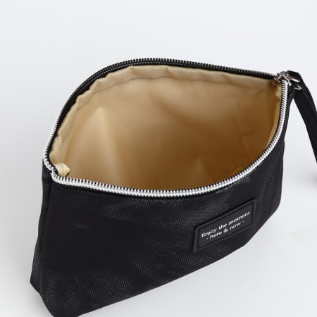 Cosmetic bag simple flower, 19*3*13, lightning departure, lining, black-2